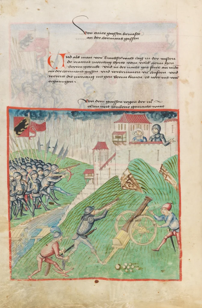An illustration from Diebold Schilling, Amtliche Berner Chronik, vol. 1, 1478, leaf 228
