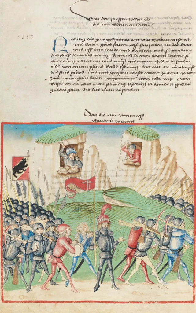 An illustration from Diebold Schilling, Amtliche Berner Chronik, vol. 1, 1478, leaf 234