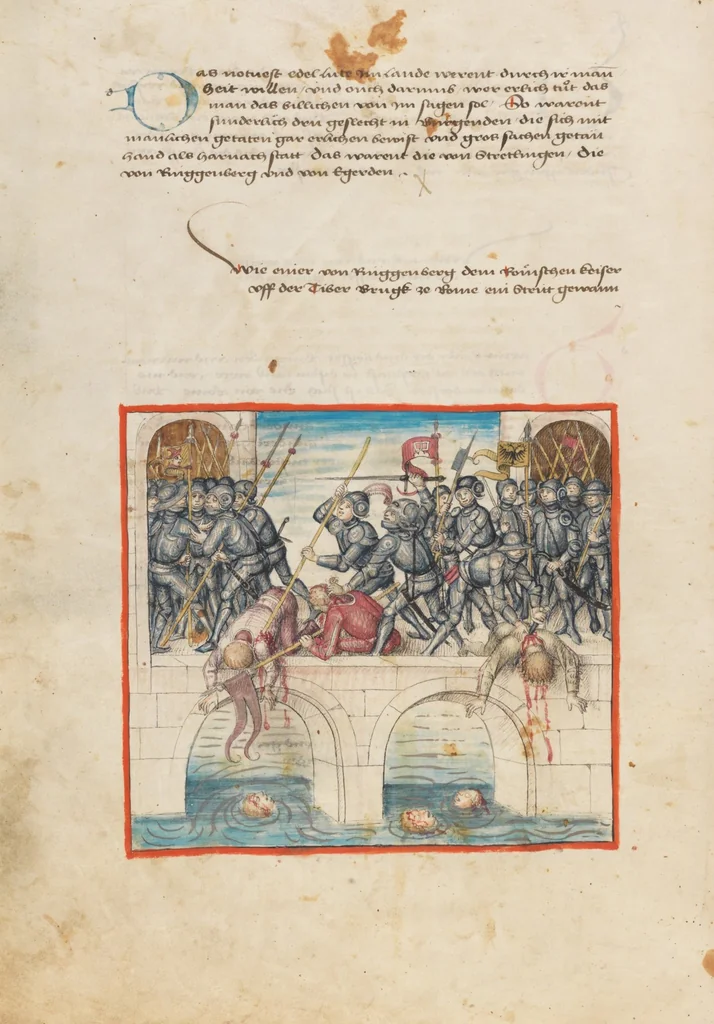 An illustration from Diebold Schilling, Amtliche Berner Chronik, vol. 1, 1478, leaf 24