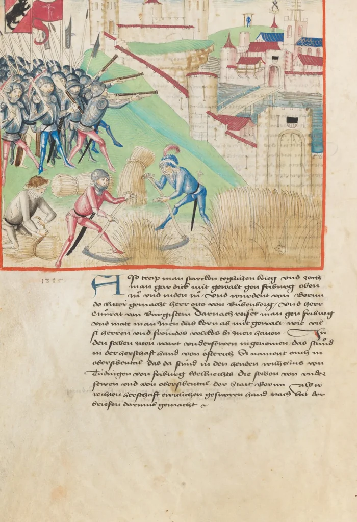 An illustration from Diebold Schilling, Amtliche Berner Chronik, vol. 1, 1478, leaf 244