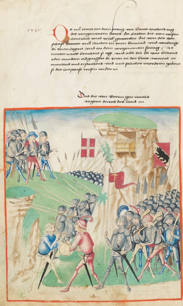 An illustration from Diebold Schilling, Amtliche Berner Chronik, vol. 1, 1478, leaf 248