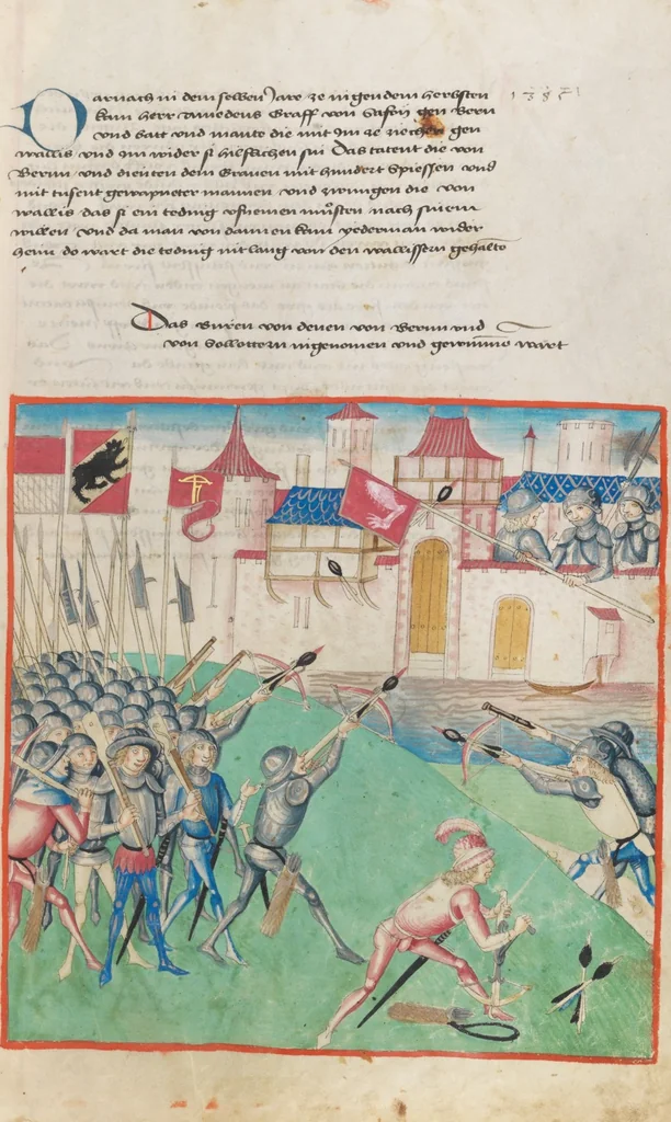 An illustration from Diebold Schilling, Amtliche Berner Chronik, vol. 1, 1478, leaf 249