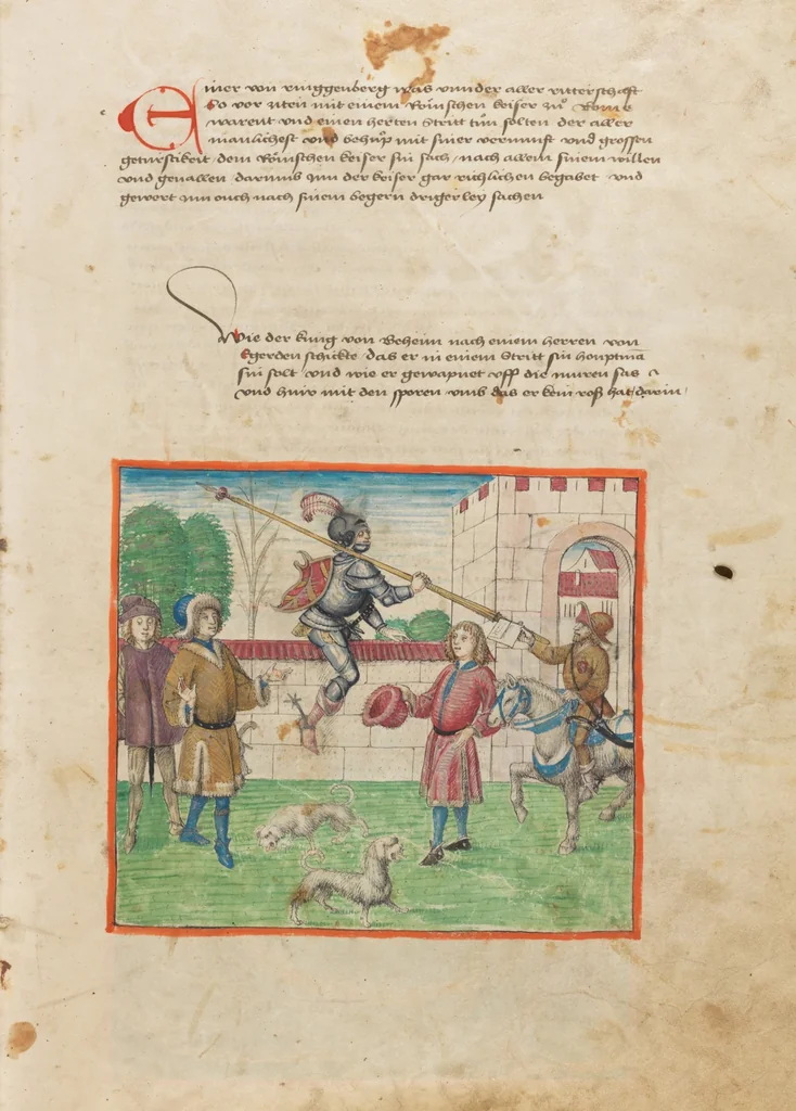 An illustration from Diebold Schilling, Amtliche Berner Chronik, vol. 1, 1478, leaf 25
