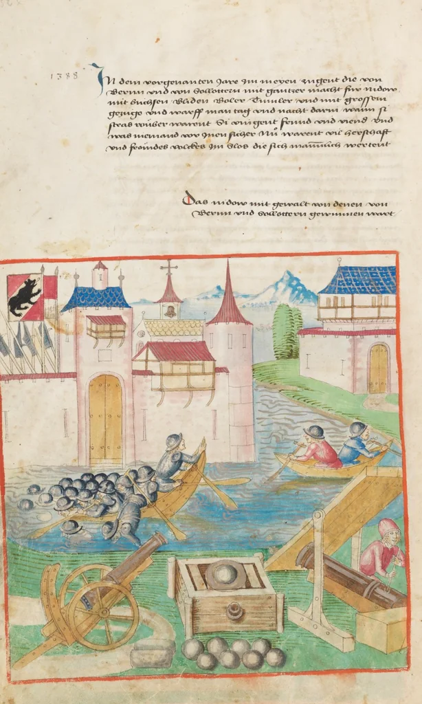 An illustration from Diebold Schilling, Amtliche Berner Chronik, vol. 1, 1478, leaf 254
