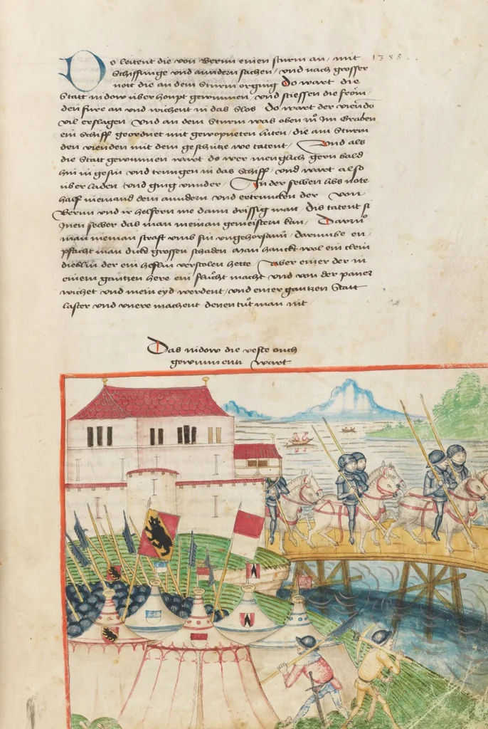 An illustration from Diebold Schilling, Amtliche Berner Chronik, vol. 1, 1478, leaf 255