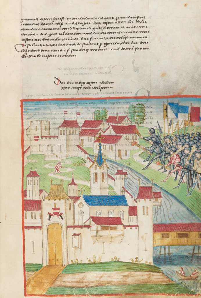 An illustration from Diebold Schilling, Amtliche Berner Chronik, vol. 1, 1478, leaf 257