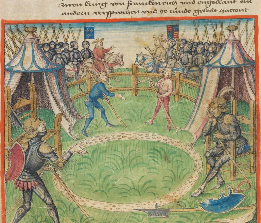 An illustration from Diebold Schilling, Amtliche Berner Chronik, vol. 1, 1478, leaf 26