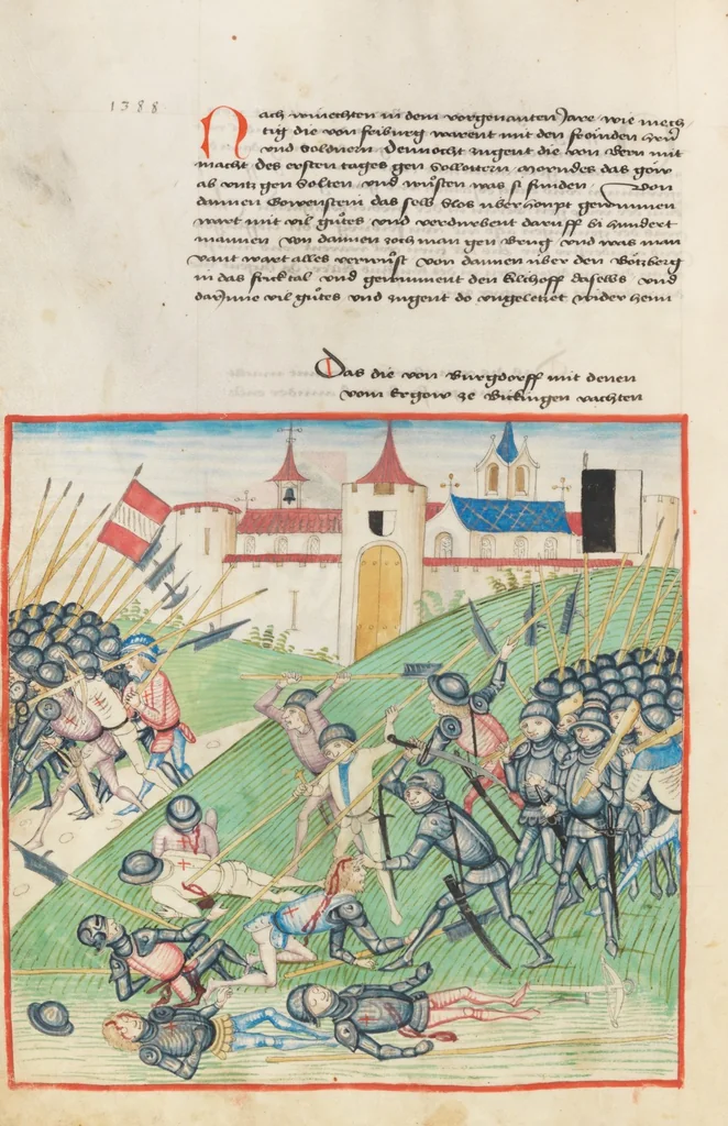 An illustration from Diebold Schilling, Amtliche Berner Chronik, vol. 1, 1478, leaf 264