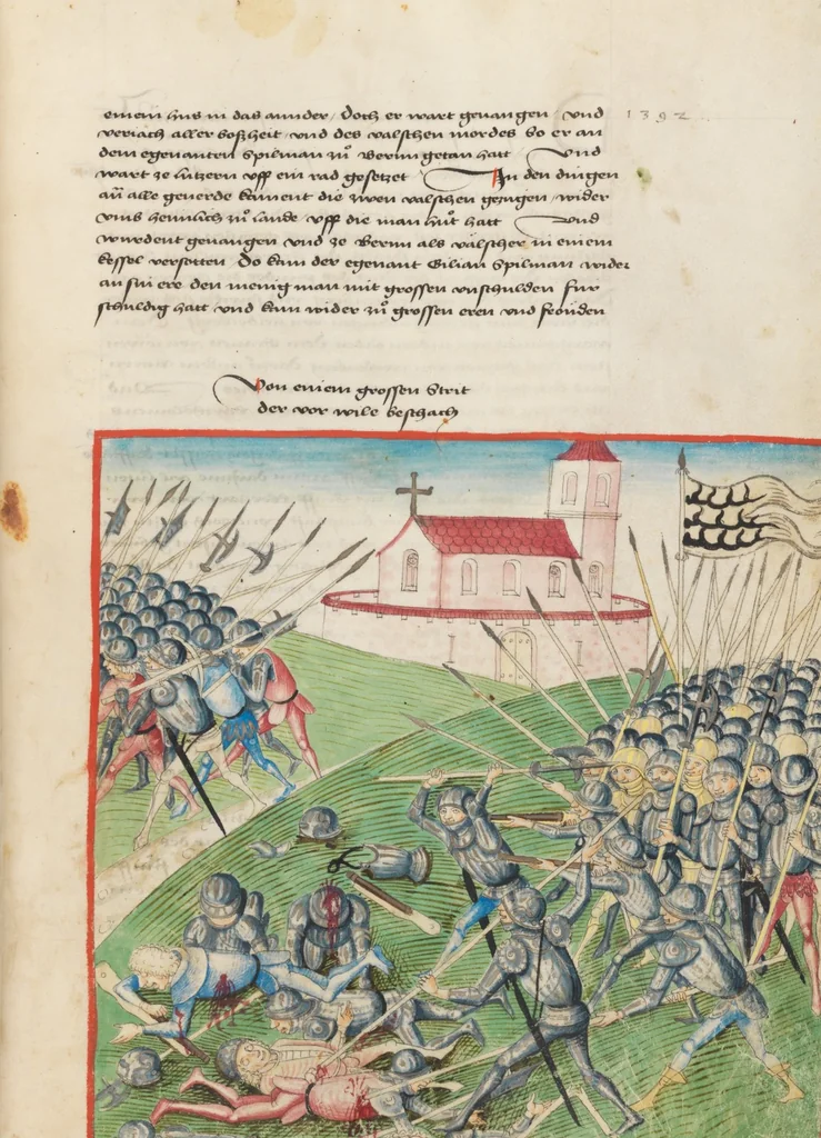 An illustration from Diebold Schilling, Amtliche Berner Chronik, vol. 1, 1478, leaf 271