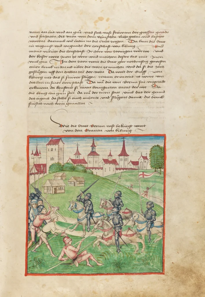 An illustration from Diebold Schilling, Amtliche Berner Chronik, vol. 1, 1478, leaf 29
