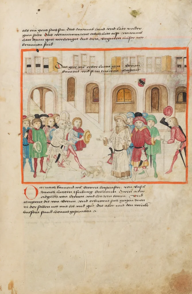 An illustration from Diebold Schilling, Amtliche Berner Chronik, vol. 1, 1478, leaf 293