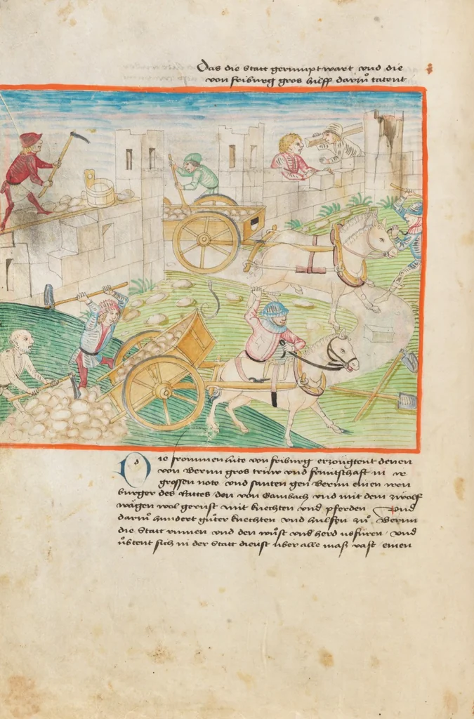 An illustration from Diebold Schilling, Amtliche Berner Chronik, vol. 1, 1478, leaf 294