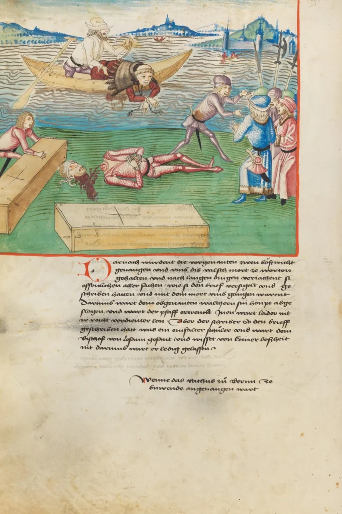 An illustration from Diebold Schilling, Amtliche Berner Chronik, vol. 1, 1478, leaf 300