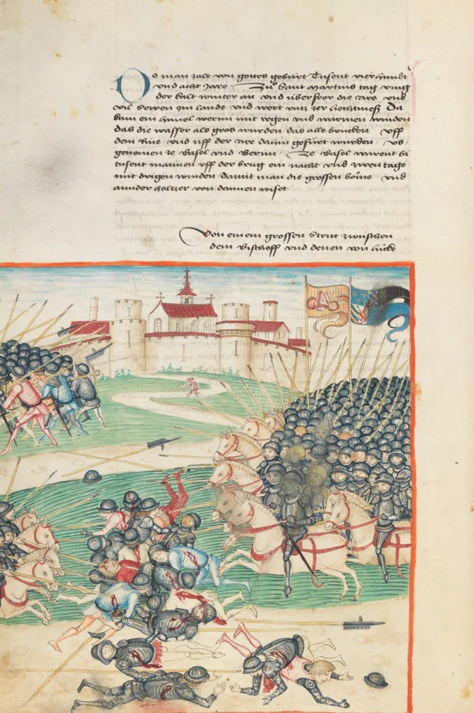 An illustration from Diebold Schilling, Amtliche Berner Chronik, vol. 1, 1478, leaf 304
