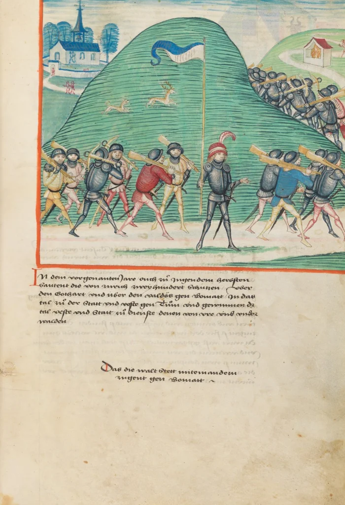 An illustration from Diebold Schilling, Amtliche Berner Chronik, vol. 1, 1478, leaf 309