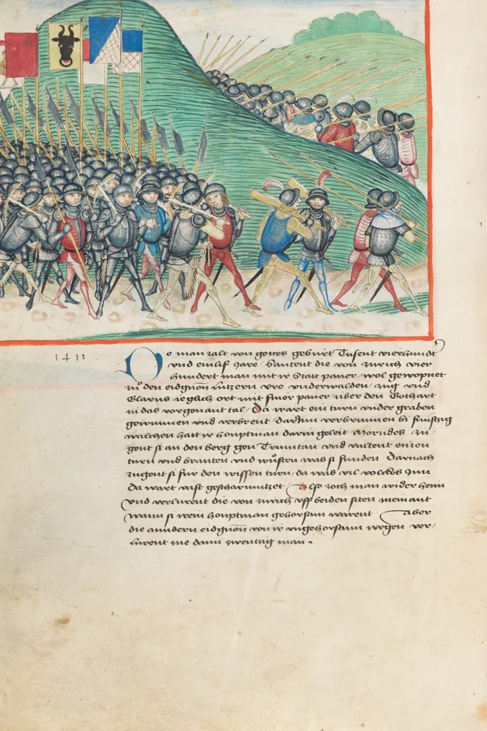 An illustration from Diebold Schilling, Amtliche Berner Chronik, vol. 1, 1478, leaf 310
