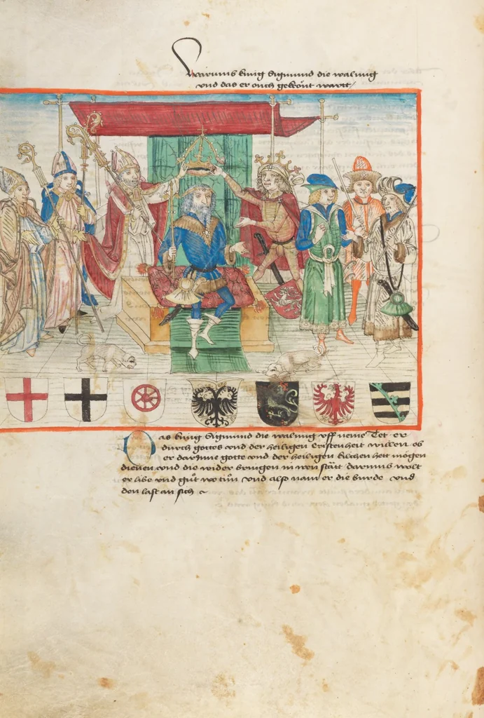 An illustration from Diebold Schilling, Amtliche Berner Chronik, vol. 1, 1478, leaf 318
