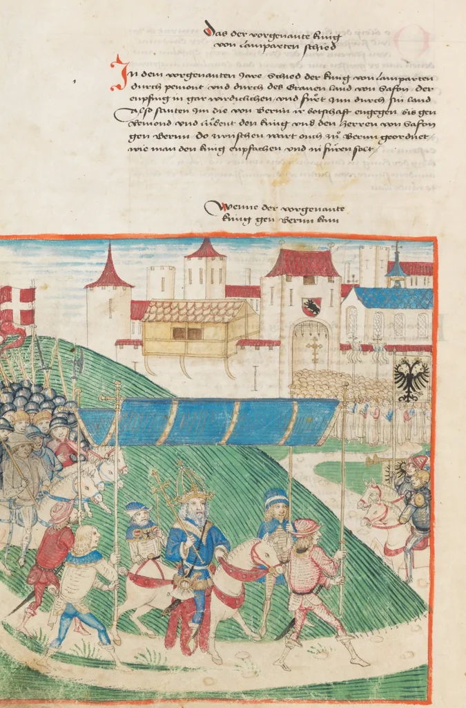 An illustration from Diebold Schilling, Amtliche Berner Chronik, vol. 1, 1478, leaf 326