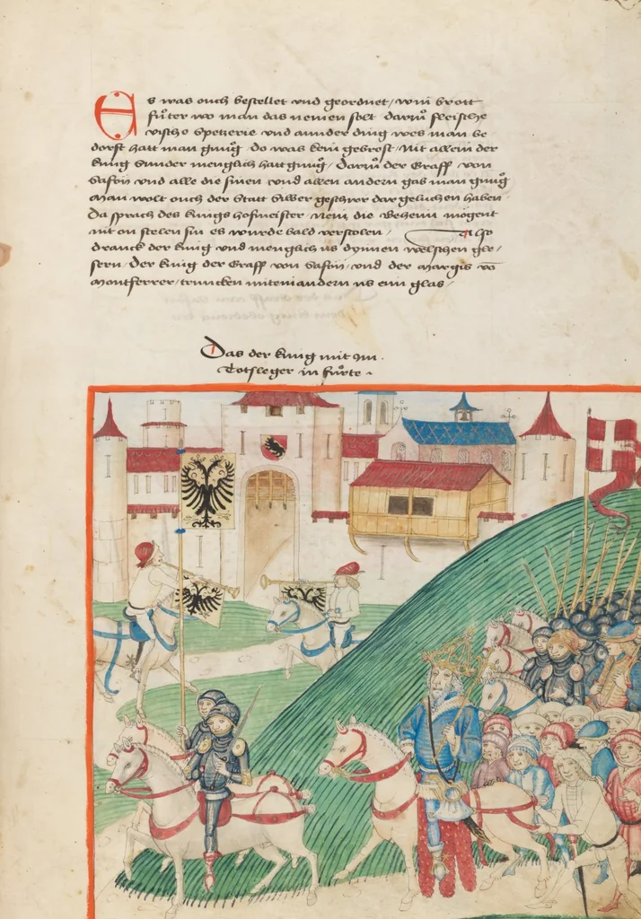 An illustration from Diebold Schilling, Amtliche Berner Chronik, vol. 1, 1478, leaf 329