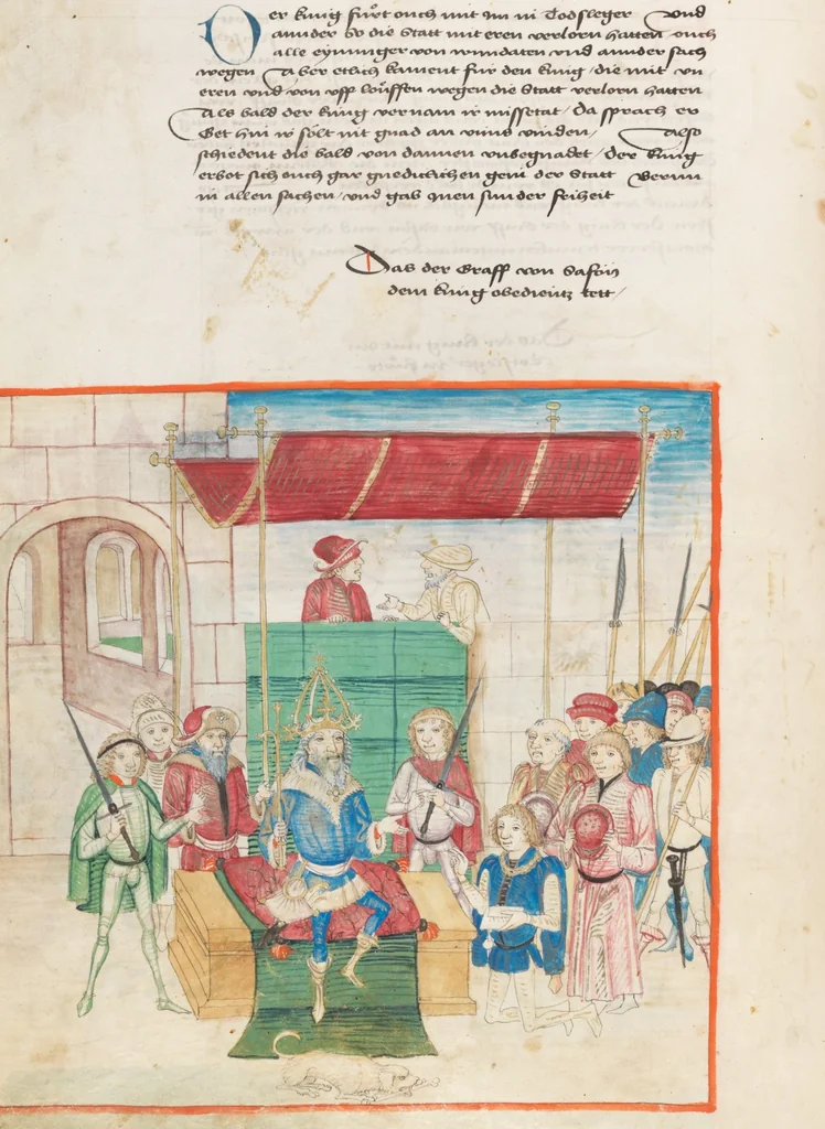 An illustration from Diebold Schilling, Amtliche Berner Chronik, vol. 1, 1478, leaf 330