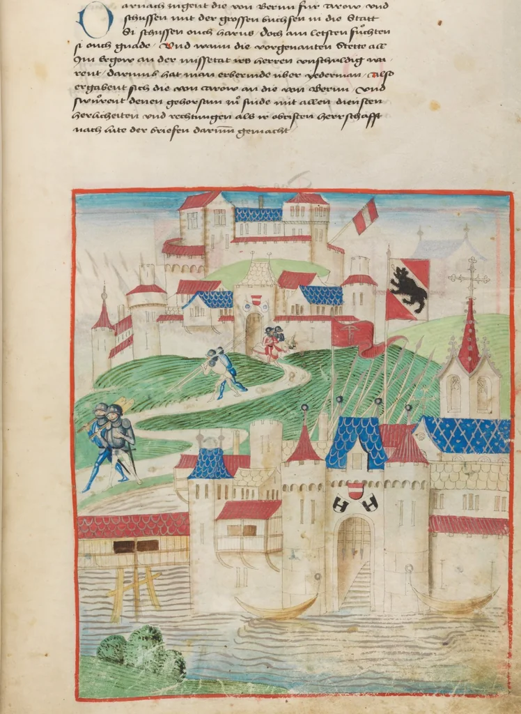 An illustration from Diebold Schilling, Amtliche Berner Chronik, vol. 1, 1478, leaf 343