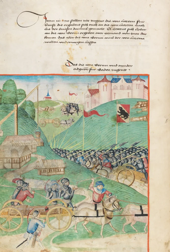 An illustration from Diebold Schilling, Amtliche Berner Chronik, vol. 1, 1478, leaf 352