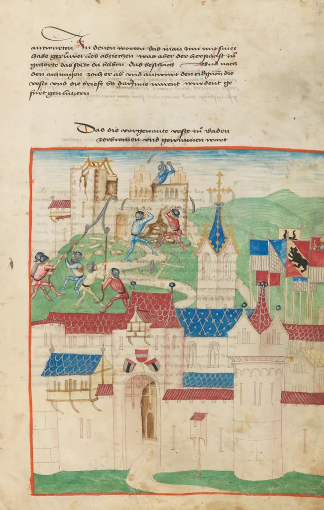An illustration from Diebold Schilling, Amtliche Berner Chronik, vol. 1, 1478, leaf 357
