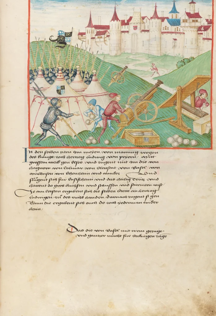 An illustration from Diebold Schilling, Amtliche Berner Chronik, vol. 1, 1478, leaf 361