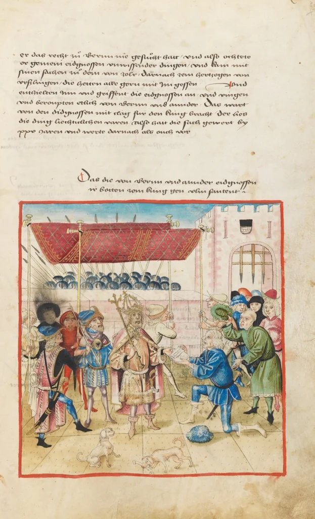 An illustration from Diebold Schilling, Amtliche Berner Chronik, vol. 1, 1478, leaf 371