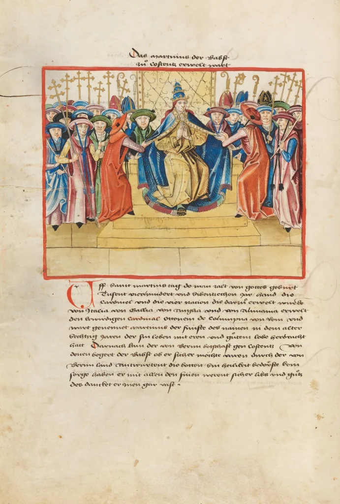 An illustration from Diebold Schilling, Amtliche Berner Chronik, vol. 1, 1478, leaf 374