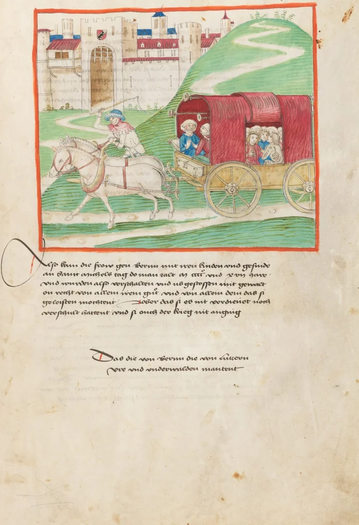 An illustration from Diebold Schilling, Amtliche Berner Chronik, vol. 1, 1478, leaf 407