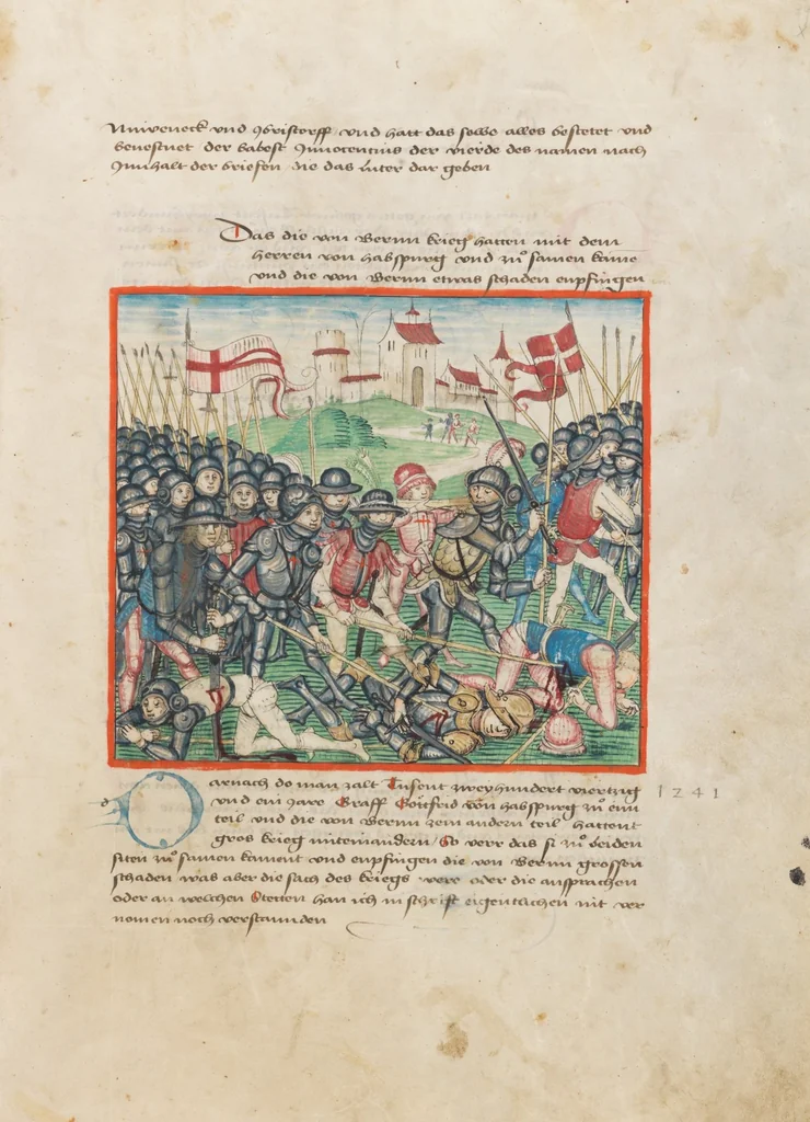 An illustration from Diebold Schilling, Amtliche Berner Chronik, vol. 1, 1478, leaf 41