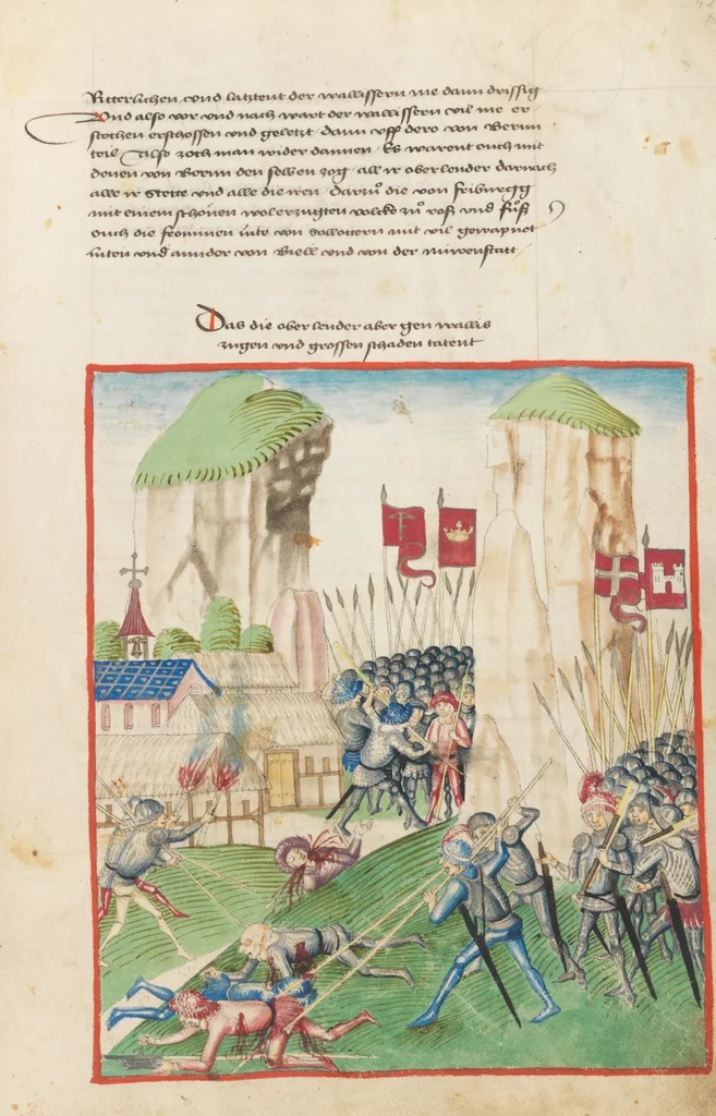 An illustration from Diebold Schilling, Amtliche Berner Chronik, vol. 1, 1478, leaf 427