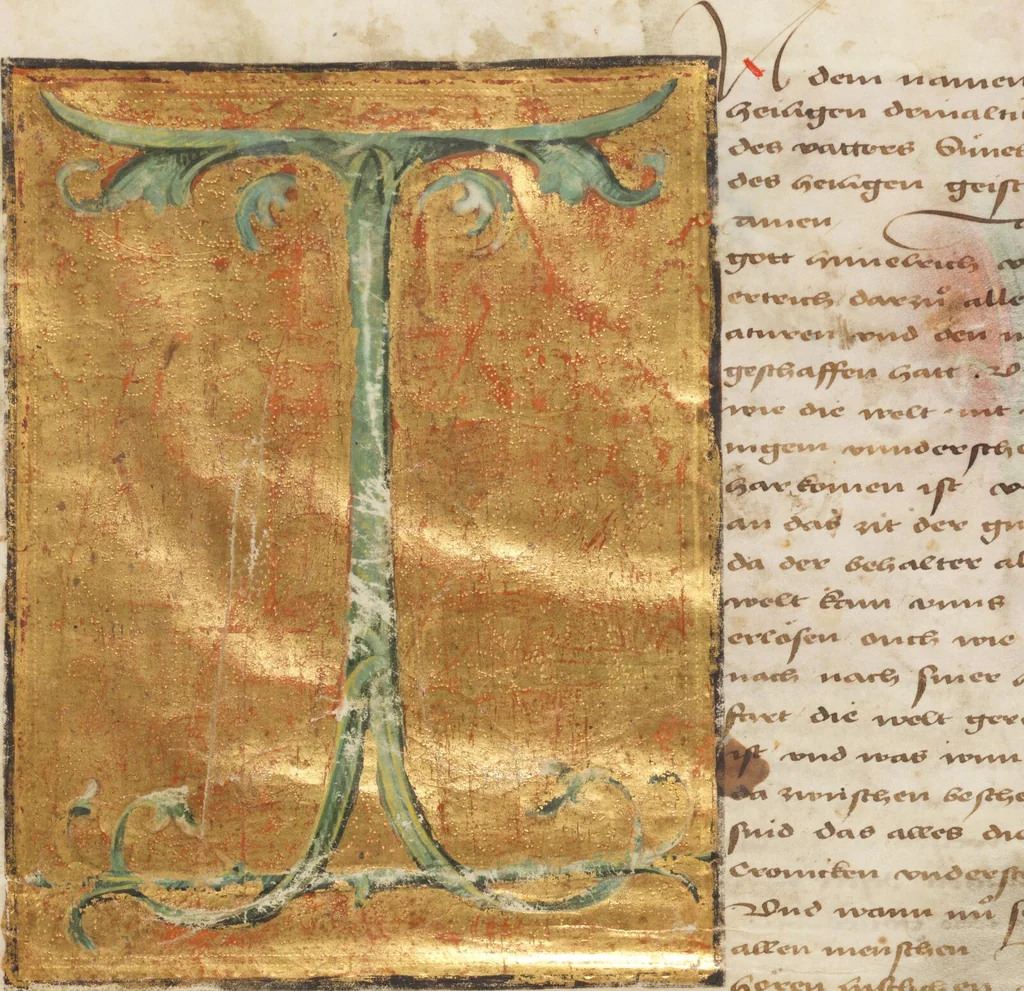 An illustration from Diebold Schilling, Amtliche Berner Chronik, vol. 1, 1478, leaf 7