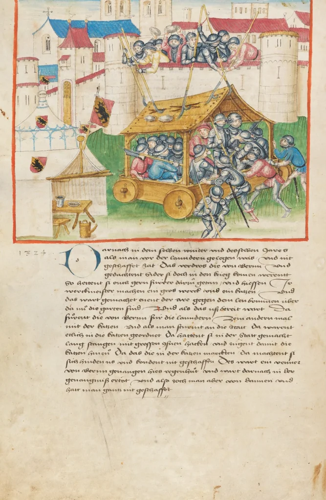 An illustration from Diebold Schilling, Amtliche Berner Chronik, vol. 1, 1478, leaf 86