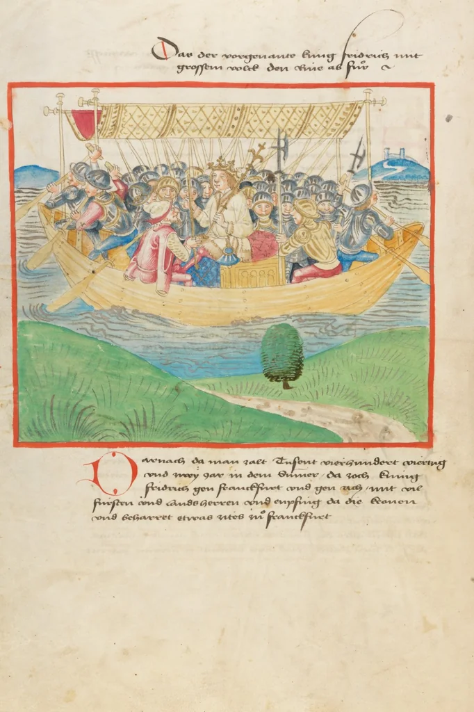 An illustration from Diebold Schilling, Amtliche Berner Chronik, vol 2, 1478, leaf 112