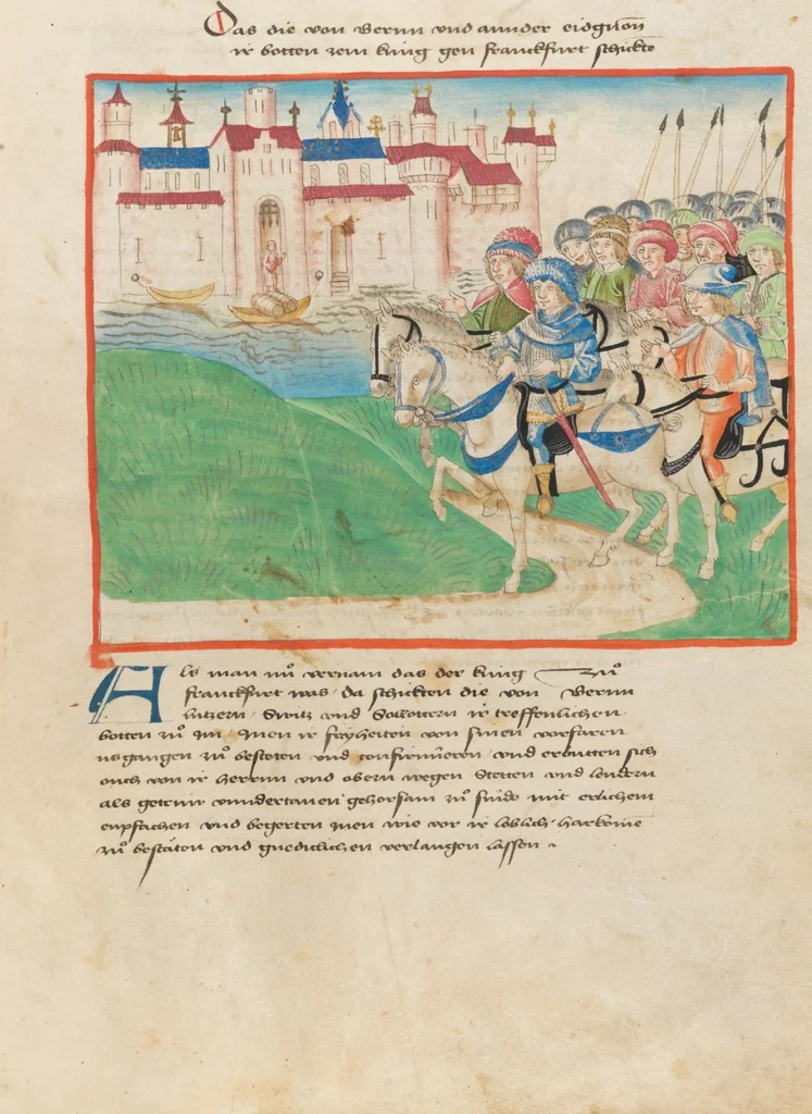 An illustration from Diebold Schilling, Amtliche Berner Chronik, vol 2, 1478, leaf 113