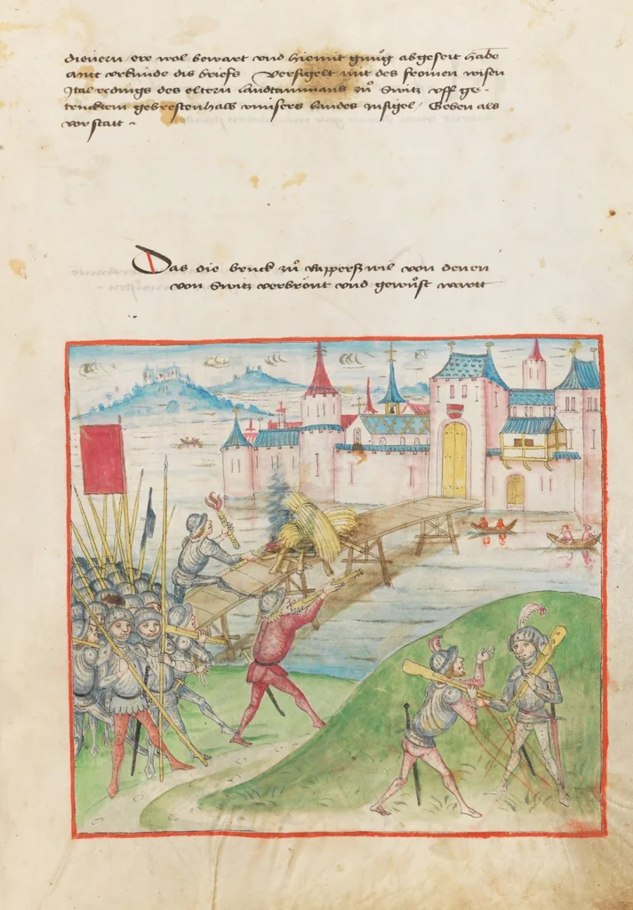An illustration from Diebold Schilling, Amtliche Berner Chronik, vol 2, 1478, leaf 139