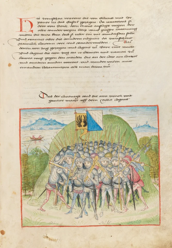 An illustration from Diebold Schilling, Amtliche Berner Chronik, vol 2, 1478, leaf 147