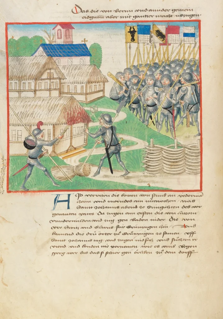 An illustration from Diebold Schilling, Amtliche Berner Chronik, vol 2, 1478, leaf 226