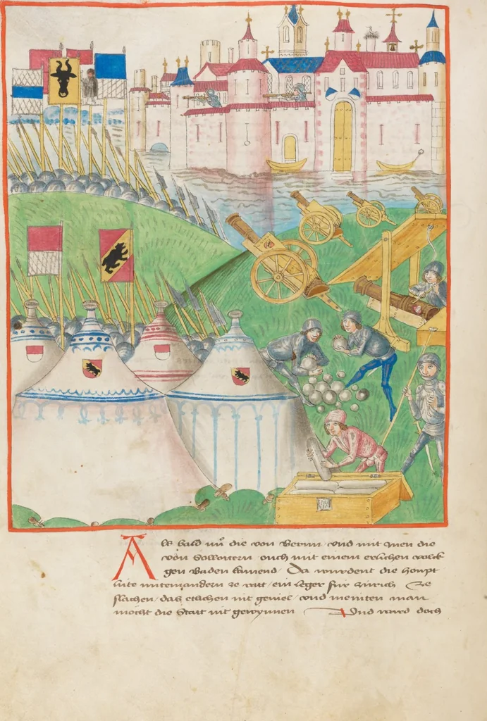 An illustration from Diebold Schilling, Amtliche Berner Chronik, vol 2, 1478, leaf 228