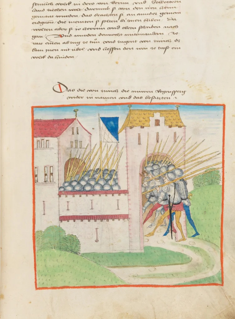 An illustration from Diebold Schilling, Amtliche Berner Chronik, vol 2, 1478, leaf 241