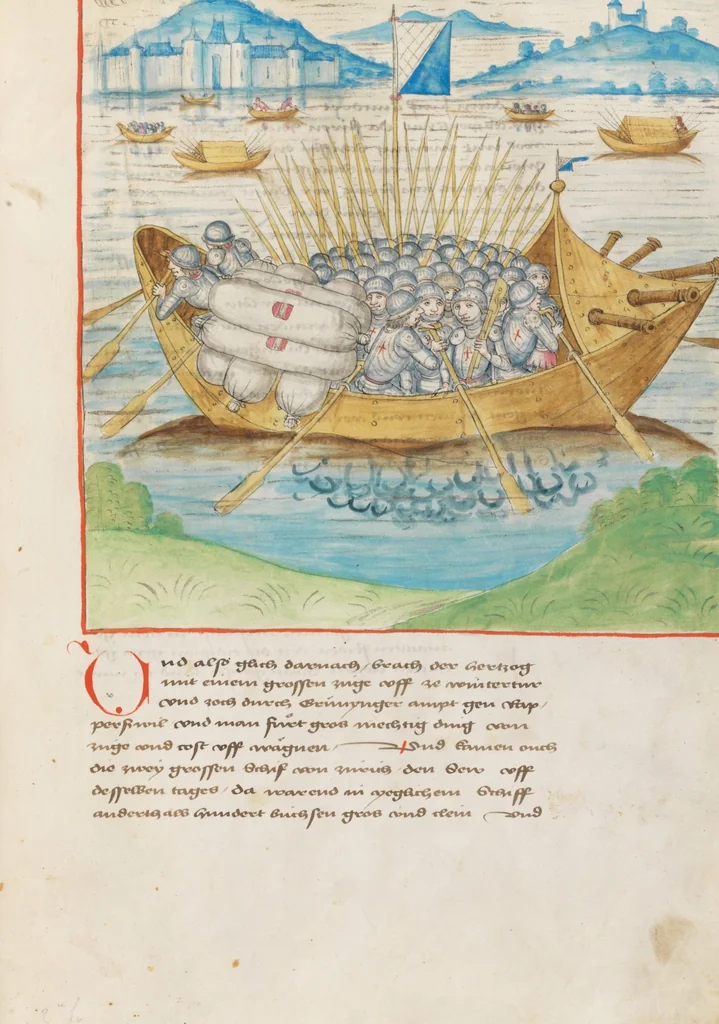 An illustration from Diebold Schilling, Amtliche Berner Chronik, vol 2, 1478, leaf 255
