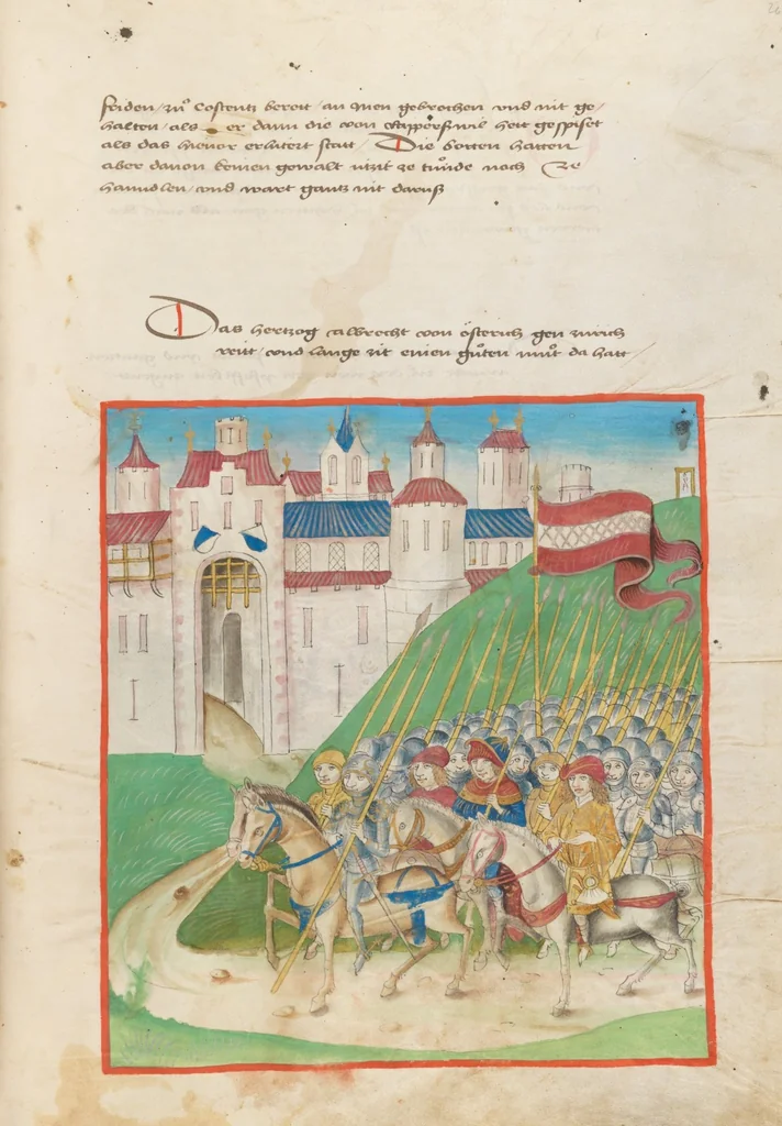 An illustration from Diebold Schilling, Amtliche Berner Chronik, vol 2, 1478, leaf 269