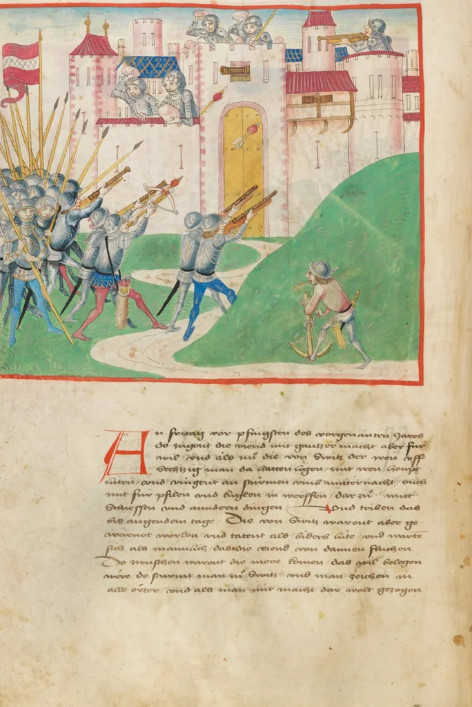 An illustration from Diebold Schilling, Amtliche Berner Chronik, vol 2, 1478, leaf 274