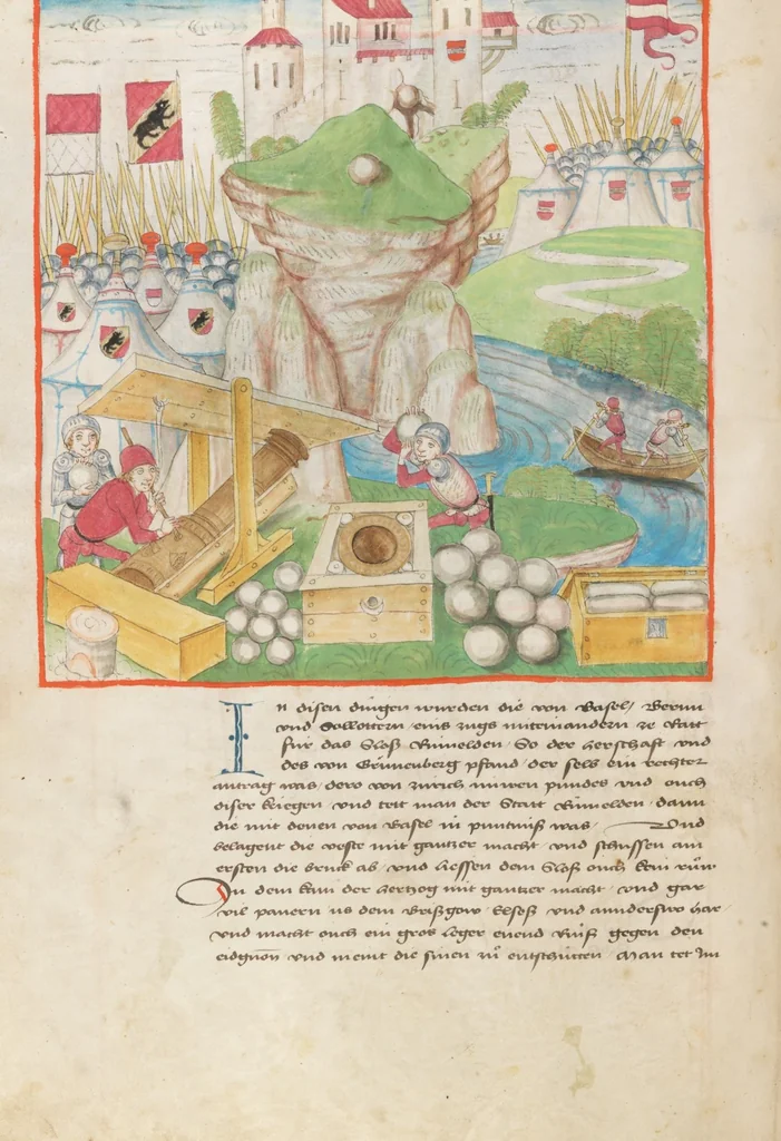 An illustration from Diebold Schilling, Amtliche Berner Chronik, vol 2, 1478, leaf 294