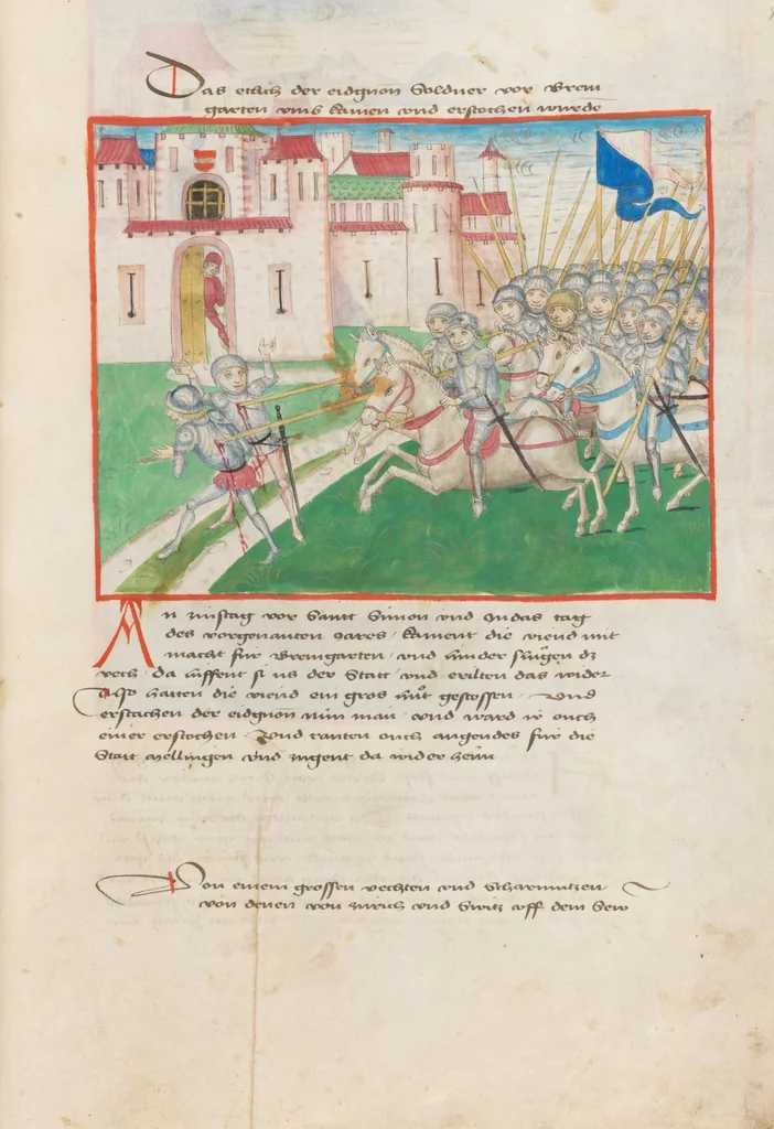 An illustration from Diebold Schilling, Amtliche Berner Chronik, vol 2, 1478, leaf 299