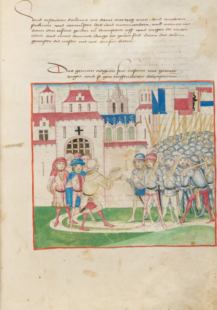 An illustration from Diebold Schilling, Amtliche Berner Chronik, vol 2, 1478, leaf 363