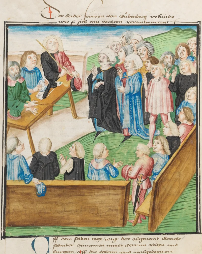 An illustration from Diebold Schilling, Amtliche Berner Chronik, vol. 3, 1478, leaf 104