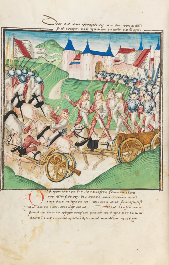 An illustration from Diebold Schilling, Amtliche Berner Chronik, vol. 3, 1478, leaf 152